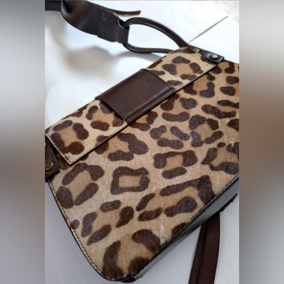 Authentic Dolce & Gabbana Leopard Print Calf Hair and Leather Shoulder Bag - Picture 8 of 16